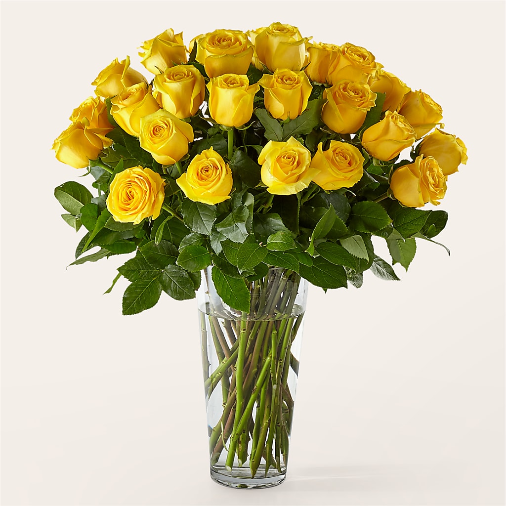 Long Stem Yellow Rose Bouquet – BLAKELEE'S BOUQUETS, Birmingham AL