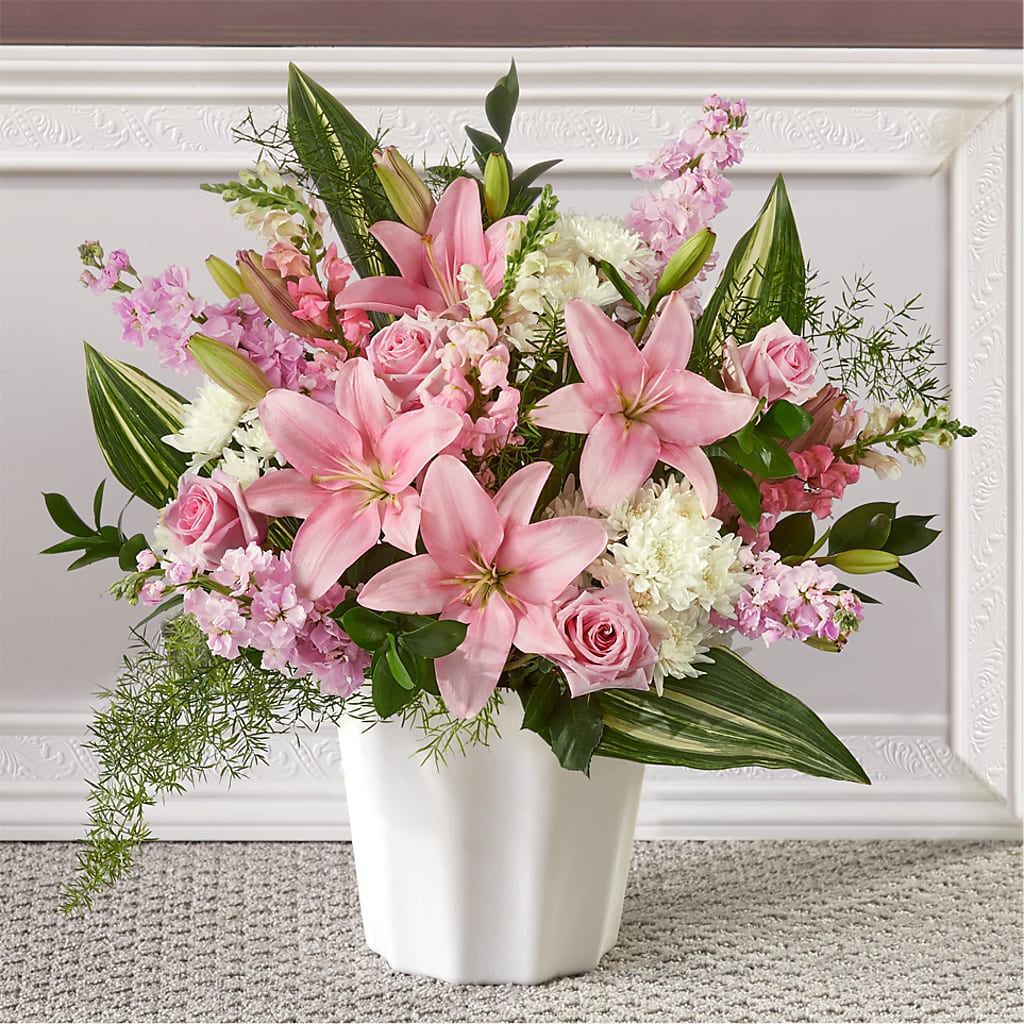 Simply Serene Floor Basket – BLAKELEE'S BOUQUETS, Birmingham AL