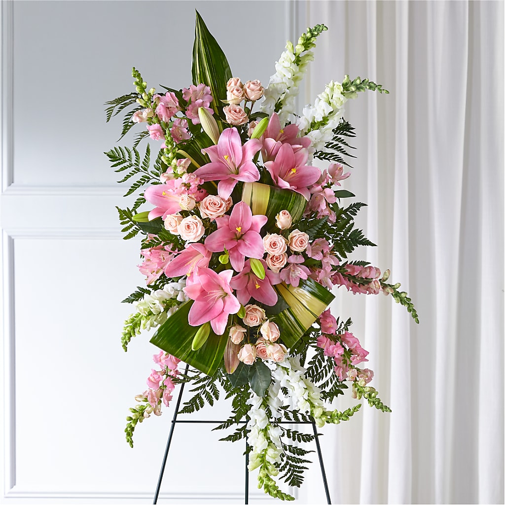 Elegant Embrace Standing Spray – BLAKELEE'S BOUQUETS, Birmingham AL