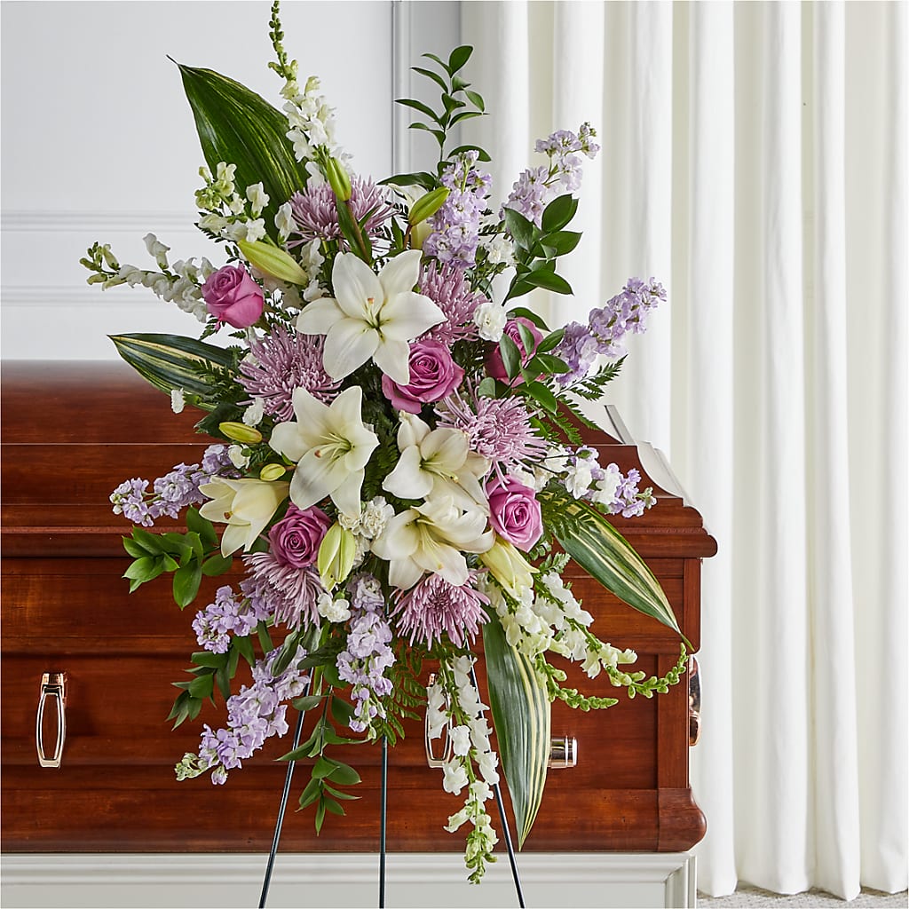 Grateful Hearts Standing Spray – BLAKELEE'S BOUQUETS, Birmingham AL