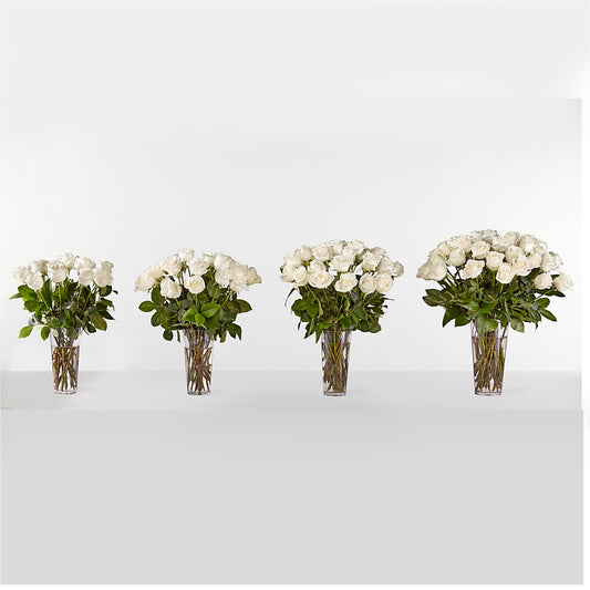 Long Stem White Rose Bouquet – BLAKELEE'S BOUQUETS, Birmingham AL
