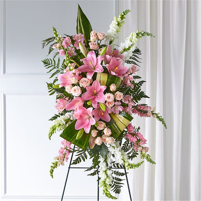 Elegant Embrace Standing Spray – BLAKELEE'S BOUQUETS, Birmingham AL
