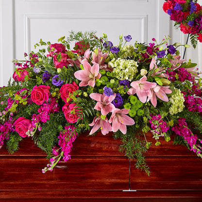 Radiant Tribute Casket Spray – BLAKELEE'S BOUQUETS, Birmingham AL