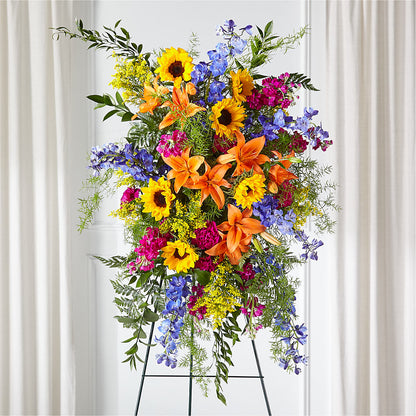 Sunlit Memories Standing Spray (Standard) – BLAKELEE'S BOUQUETS, Birmingham AL