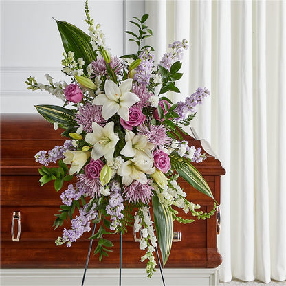 Grateful Hearts Standing Spray – BLAKELEE'S BOUQUETS, Birmingham AL
